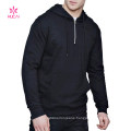 Black Activewear Wholesale Men Cotton Custom Hoodies